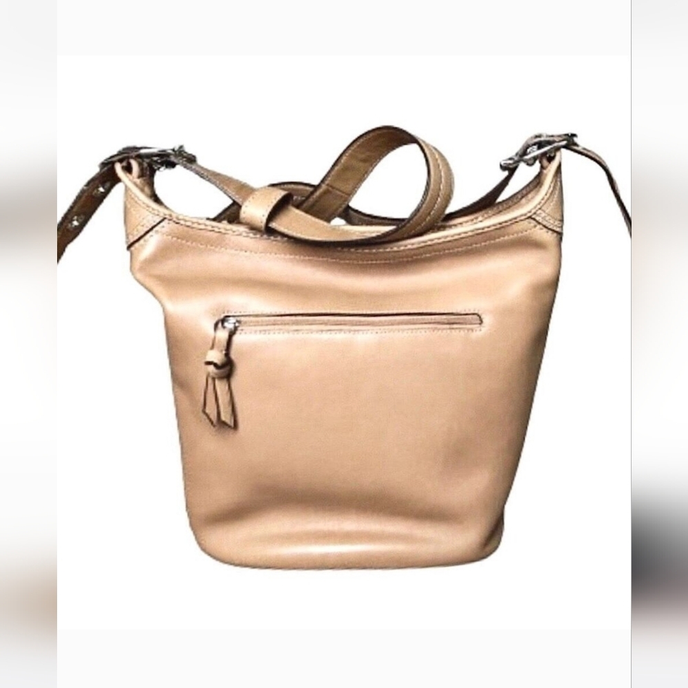 VINTAGE COACH Y2K BLEEKER BUCKET DUFFLE BAG PURSE GLOVE TANNED LEATHER F13353